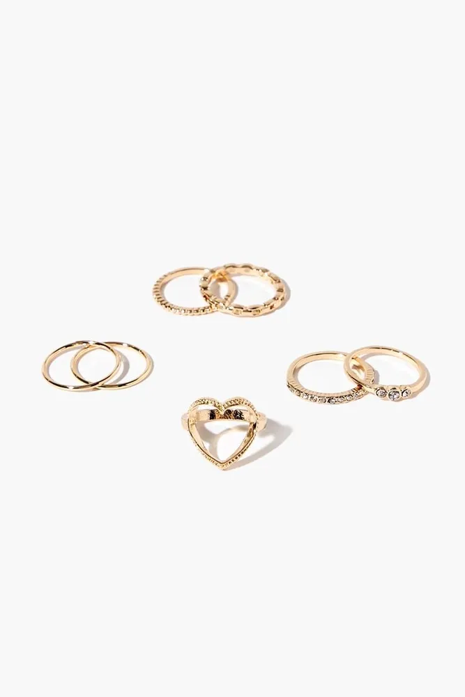 Women's Assorted Ring Set in Gold, 7