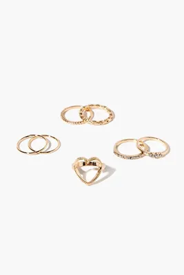 Women's Assorted Ring Set in Gold, 7