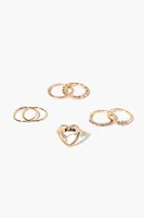 Women's Assorted Ring Set in Gold, 7