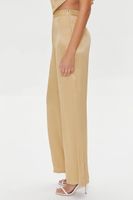 Women's Satin Wide-Leg Pants in Cappuccino Large