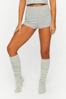 Women's Fitted Pajama Shorts Heather Grey