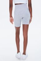 Women's Active Seamless High-Rise Biker Shorts in Heather Grey Large