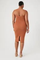 Women's Sweater Tube Dress in Praline, 1X