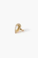 Women's Faux Pearl Cocktail Ring in Gold, 6