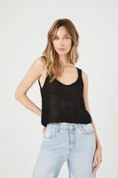 Women's Crochet Sweater-Knit Tank Top