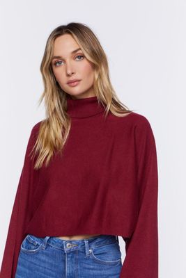 Women's Turtleneck Dolman-Sleeve Sweater