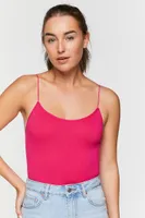 Women's Seamless Ribbed Bodysuit in Hibiscus Medium