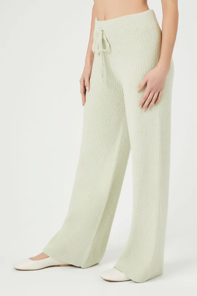 Forever 21 Women's Sweater-Knit Drawstring Pants XL