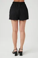 Women's Crinkled Lettuce-Edge Shorts