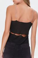 Women's O-Ring Cutout Sweater-Knit Cami in Black Small