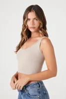 Women's Seamless Cropped Tank Top in Goat Medium