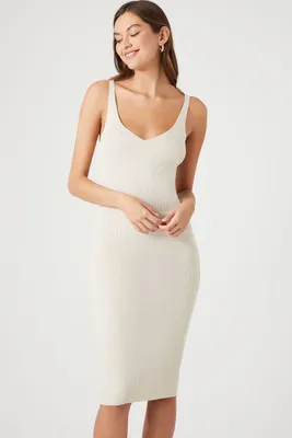 Women's Ribbed Bodycon Midi Tank Dress