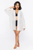 Women's Swim Cover-Up Mini Dress in Vanilla, 3X