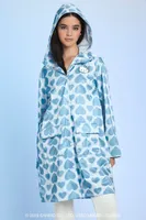 Women's Hello Kitty Hooded Rain Jacket in Baby Blue, XS