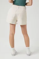 Women's Twill High-Rise Shorts in Khaki Medium