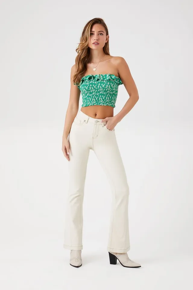 Cropped Lace-Up Tube Top