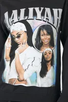 Women's Aaliyah Graphic Pullover in Black Large