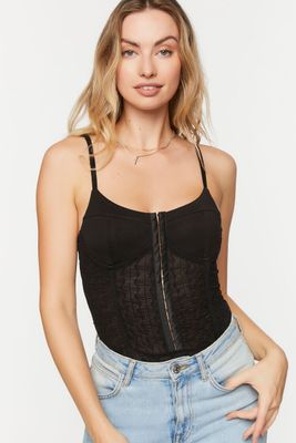 Women's Textured Corset Bodysuit