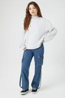 Women's Mock Neck Drop-Sleeve Sweater