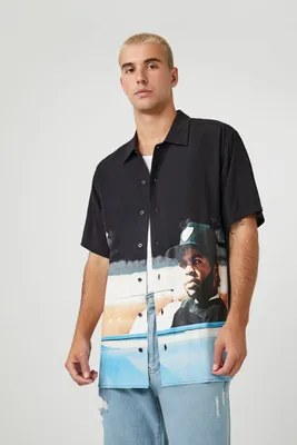 Men Ice Cube Graphic Short-Sleeve Shirt in Black Medium