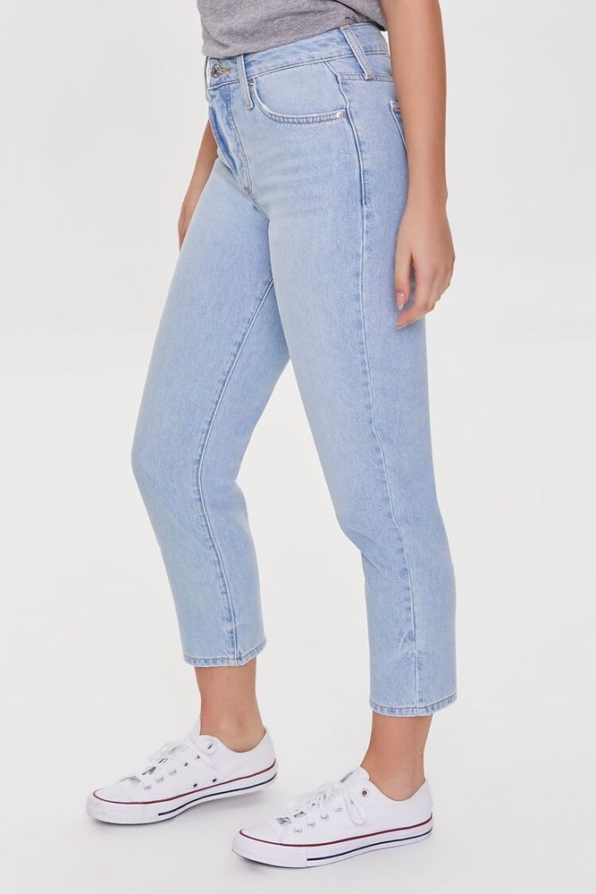 Women's High-Rise Mom Petite Jeans in Light Denim, 28