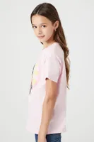 Girls Barbie Graphic T-Shirt (Kids) in Light Pink, 13/14