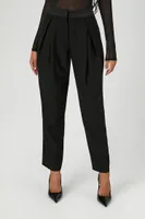 Women's High-Rise Ankle Trousers in Black, XS