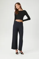 Women's High-Rise Wide Leg Trousers