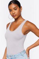 Women's Seamless Tank Bodysuit in Silver, M/L