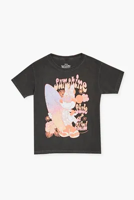 Girls Minnie Mouse Graphic T-Shirt (Kids) in Charcoal, 9/10