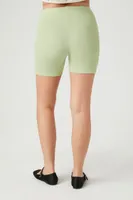 Women's Cotton-Blend Biker Shorts Lily Pad