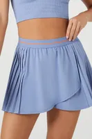 Women's Active Pleated Wrap Skort in Dress Blues/Sunset, XS