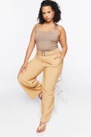 Women's Belted Wide-Leg Pants in Safari, 1X