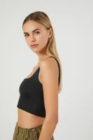 Women's Contour Cropped Tank Top in Black, XL