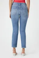 Women's Curvy High-Rise Straight Jeans in Medium Denim, 30