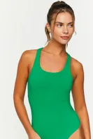 Women's Active Racerback Bodysuit in Green Haze Small