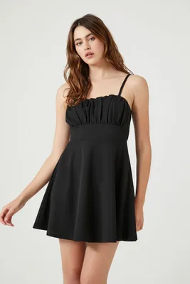 Women's Sweetheart Fit & Flare Mini Dress in Black Small