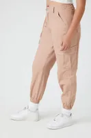 Women's High-Rise Cargo Pants in Taupe Large