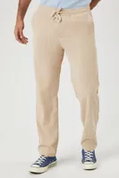 Men Corduroy Drawstring Pants in Taupe Large