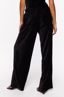 Women's Velvet Wide-Leg Pants in Black Medium