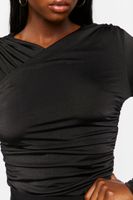 Women's Long-Sleeve Wrap-Neck Bodysuit