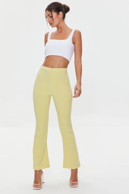 Women's Straight-Leg High-Rise Pants in Lime Large