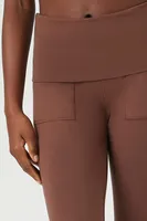 Women's Active Flare Pocket Leggings in Chocolate Large