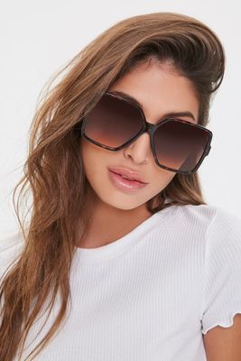 Tortoiseshell Square Sunglasses in Brown/Brown