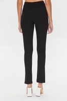 Women's Split Slim-Fit Pants in Black Medium