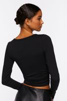 Women's Ruched Long-Sleeve T-Shirt