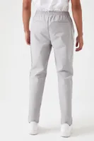 Men Side-Striped Straight Pants in Grey/Grey Medium