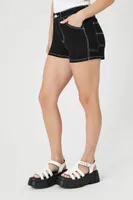 Women's Twill Contrast-Seam Shorts