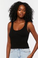 Women's Seamless Underbust Tank Top in Black, S/M