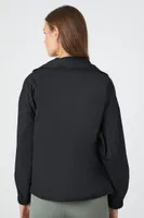 Women's Toggle Utility Jacket in Black Large